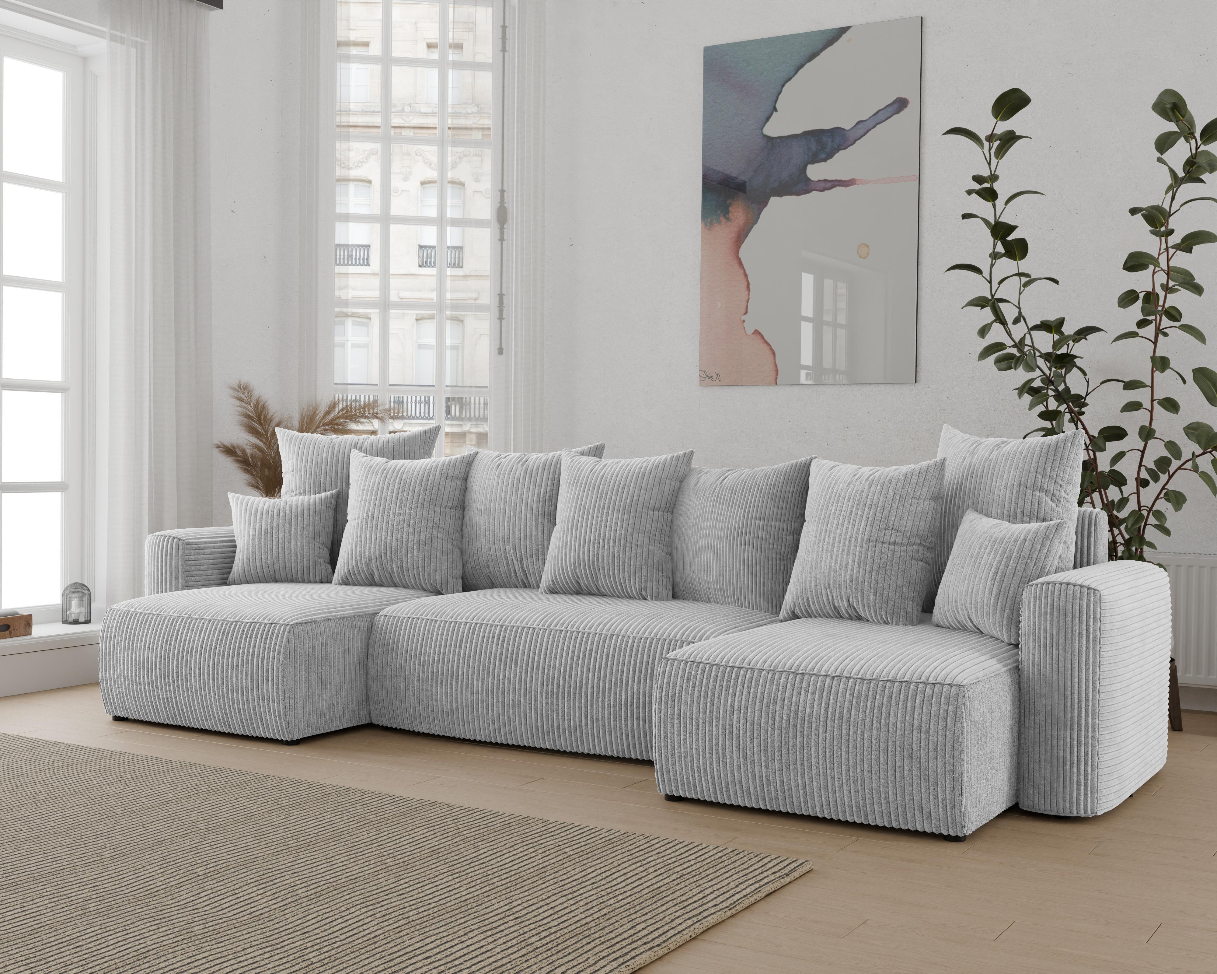 Rohová sedačka Denia U (svetlosivá)