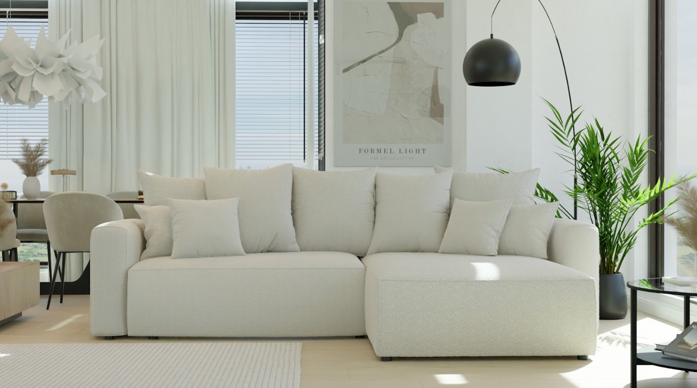 Rohová sedačka Napolia (P) (béžová)