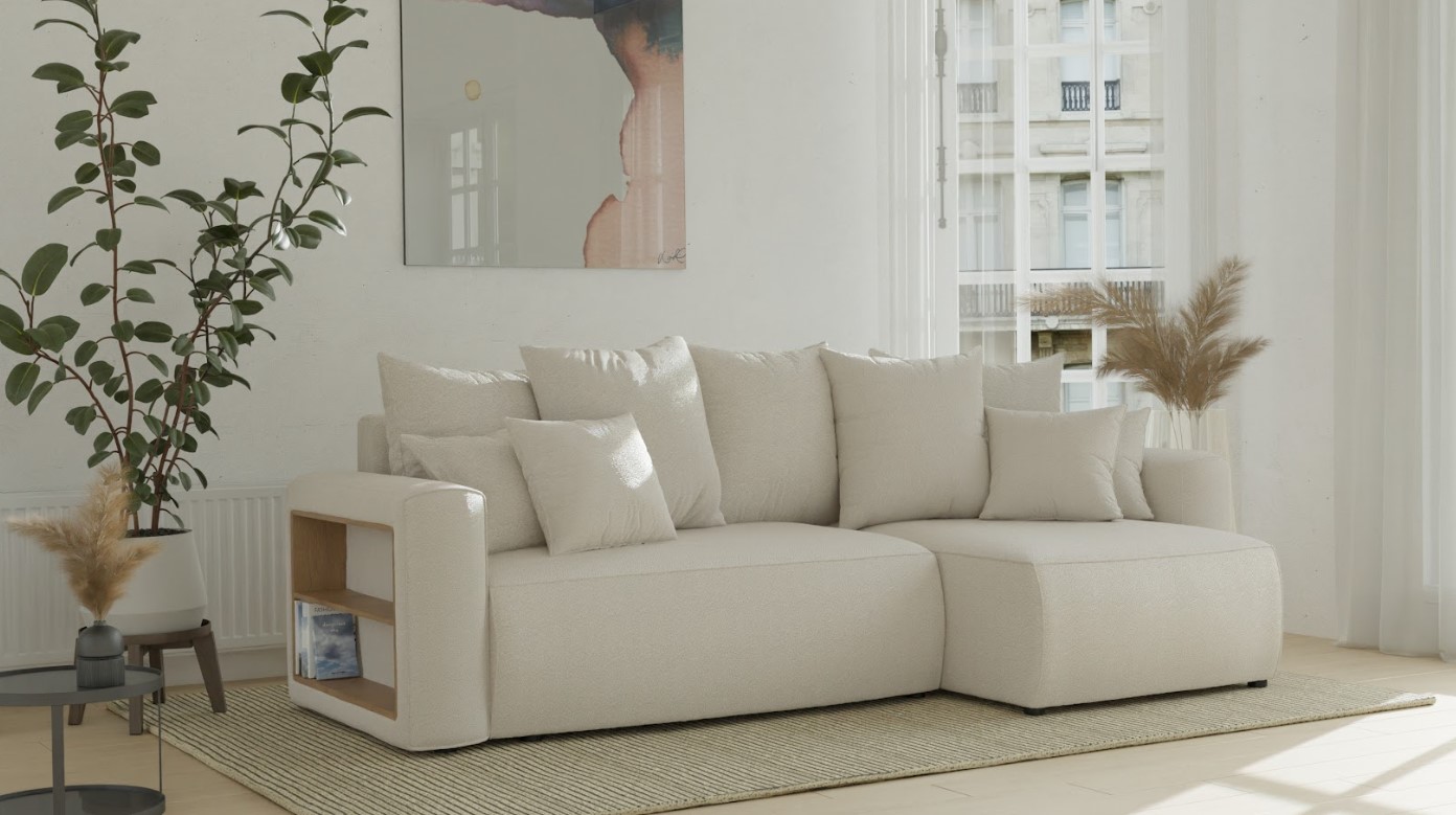 Rohová sedačka Solina (béžová) (P)