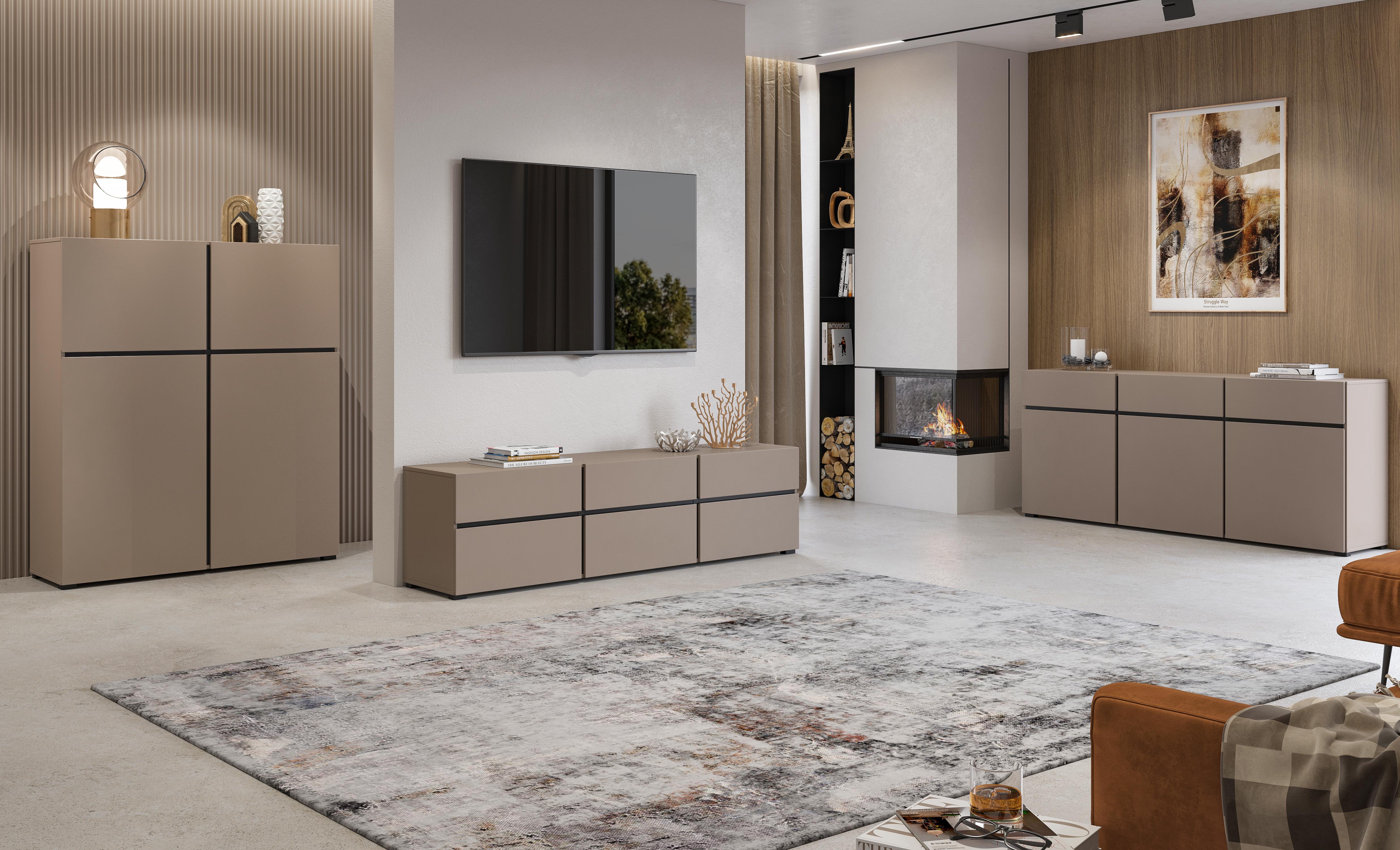 Polica Crossroad C02 (congo + čierna)