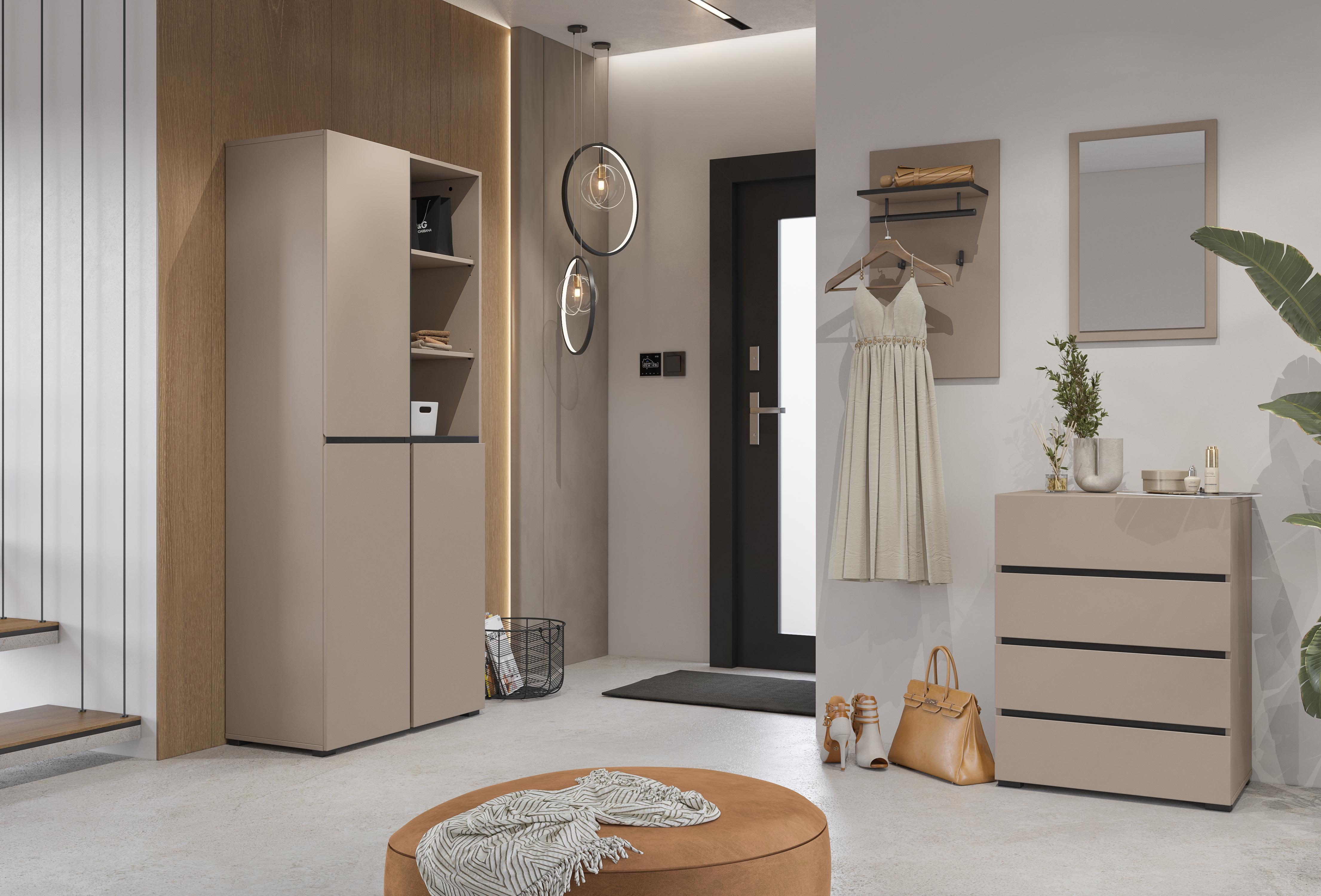 Policová skriňa Crossroad H C88 (congo + čierna)