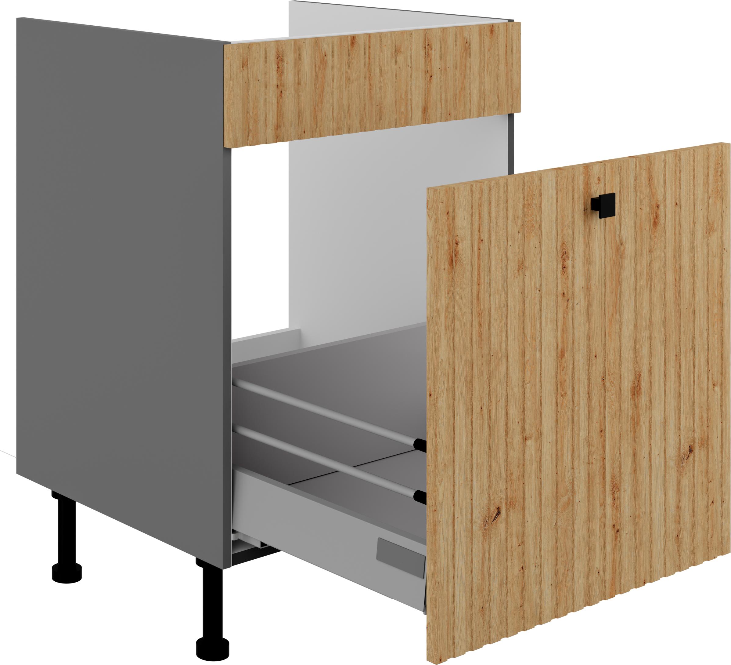 Dolná kuchynská skrinka Avantoe 60 ZL 1S BB (korpus: antracit + front: dub artisan)