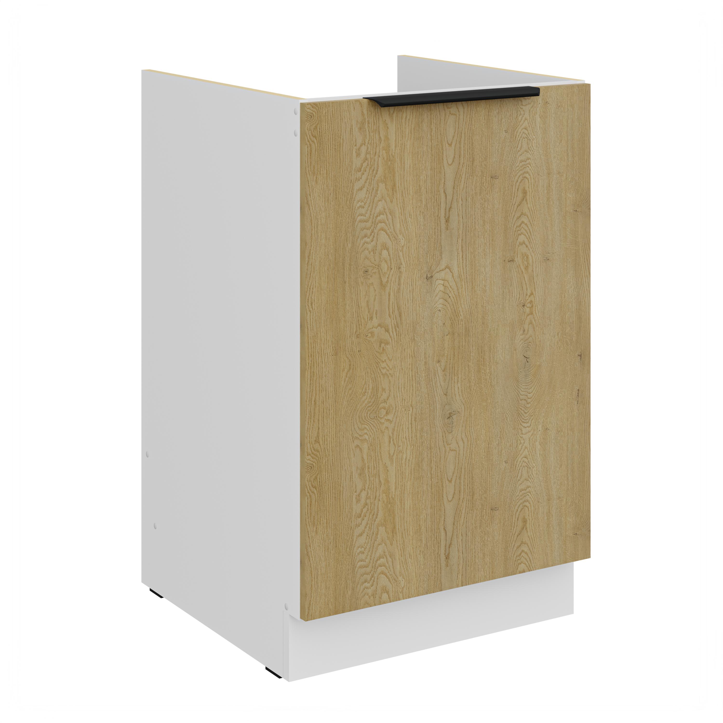 Dolná kuchynská skrinka pod drez Carminia 50 ZL 1F BB (dub cremona + biela)