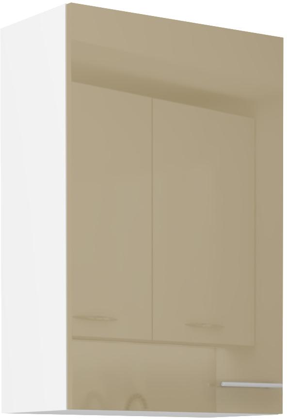 Horná kuchynská skrinka Lavera 60 G-90 1F (korpus: biela + front: lesk cappucino)