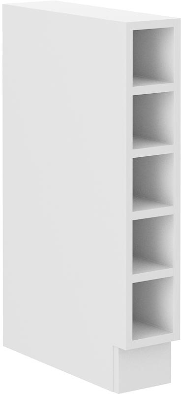 Dolný kuchynský regál Lucid 15 D OTW BB (korpus: biela + front: mdf dustgrey)