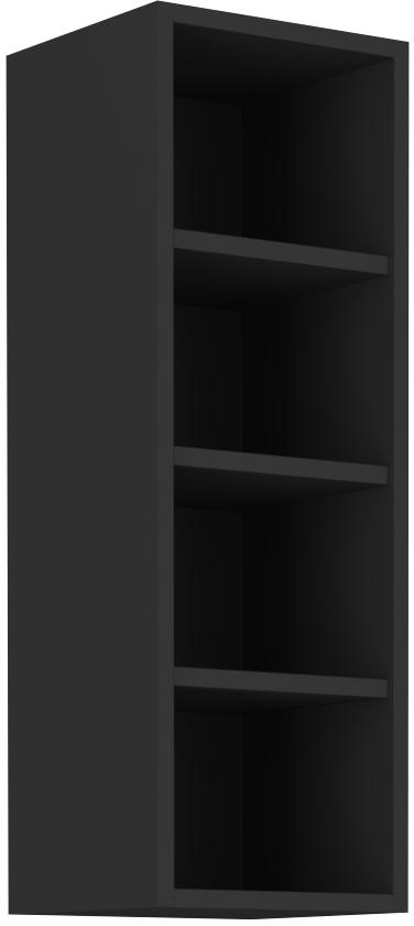Horný kuchynský regál Manana 30 G 90 OTW (korpus: čierna matná + front: orech okapi)