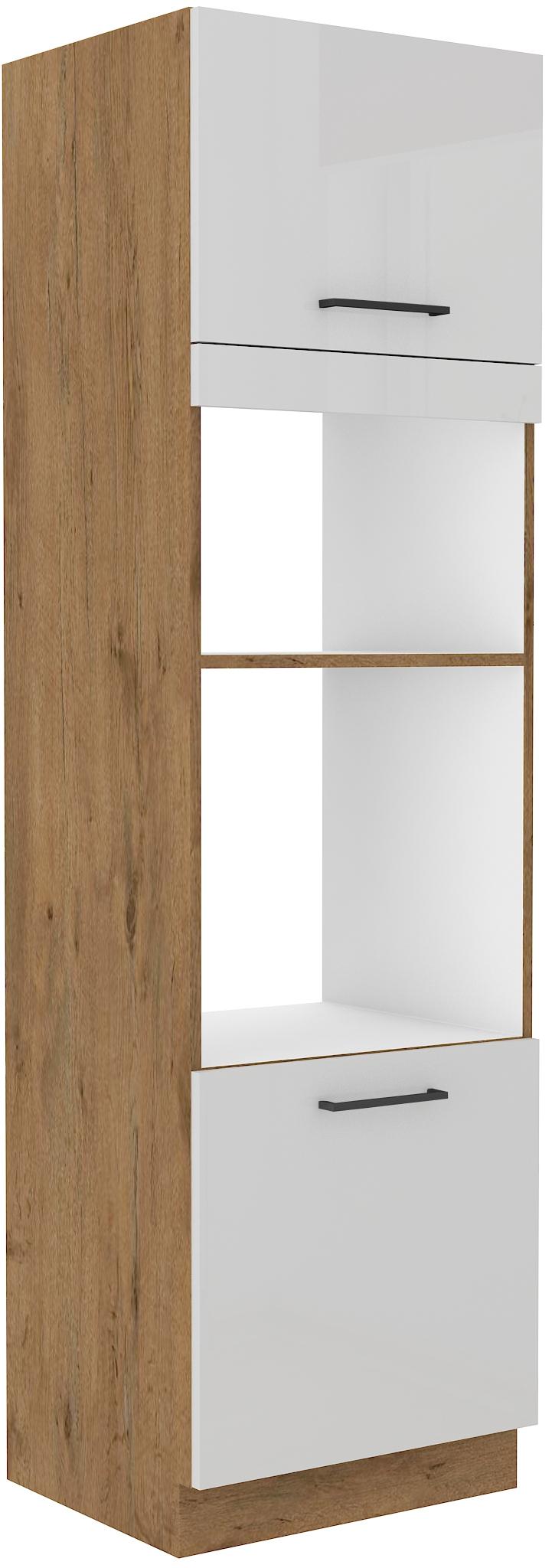 Potravinová kuchynská skrinka Virion 60 DPM 210 2F (dub lancelot + biely lesk)