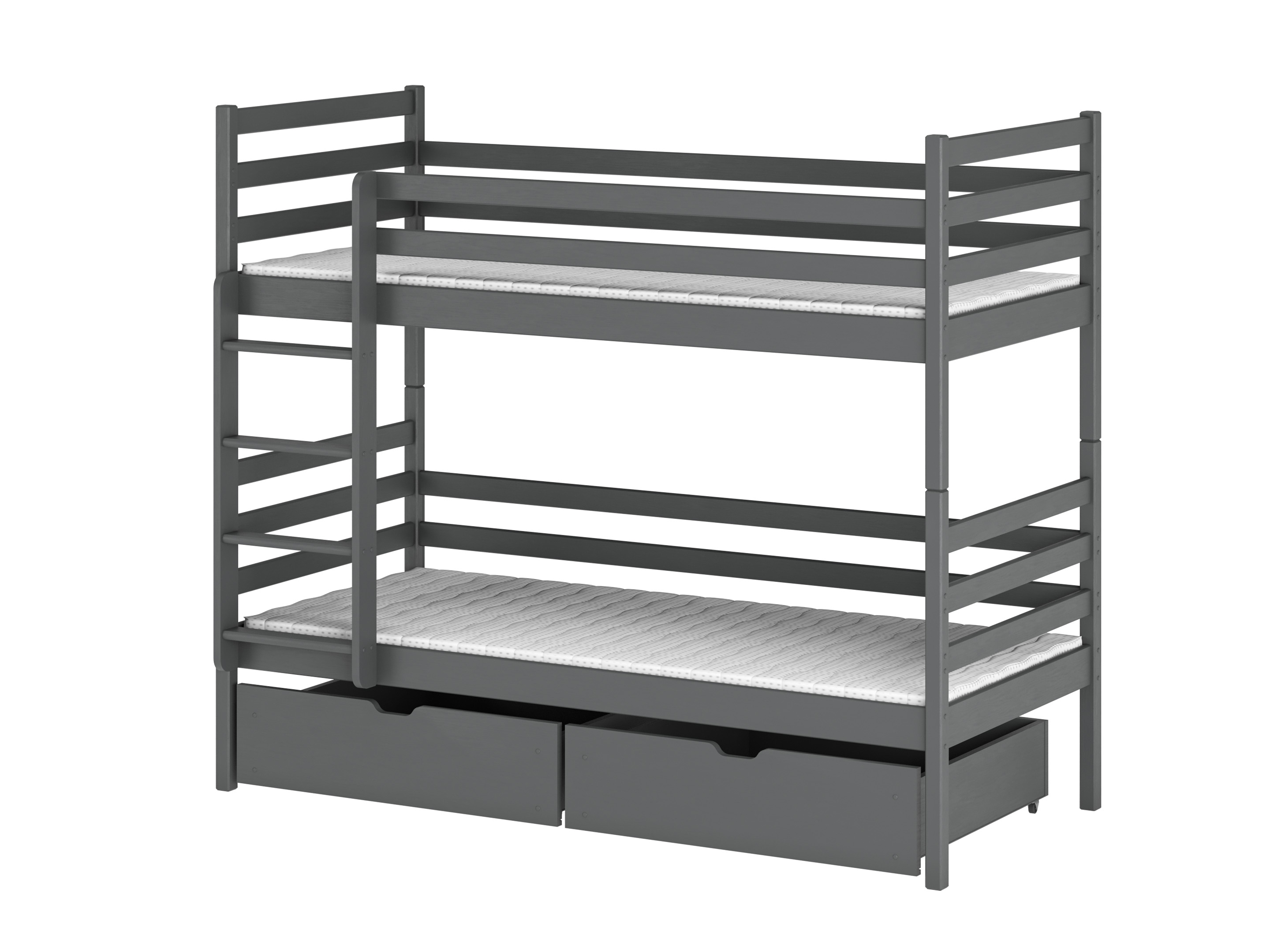 Detská posteľ 90 x 200 cm Nubia (s roštom a úl. priestorom) (grafit)