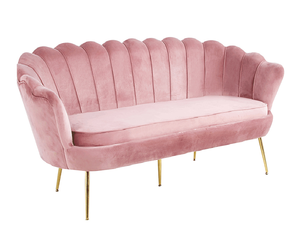 Pohovka Nico (ružová + zlatá)