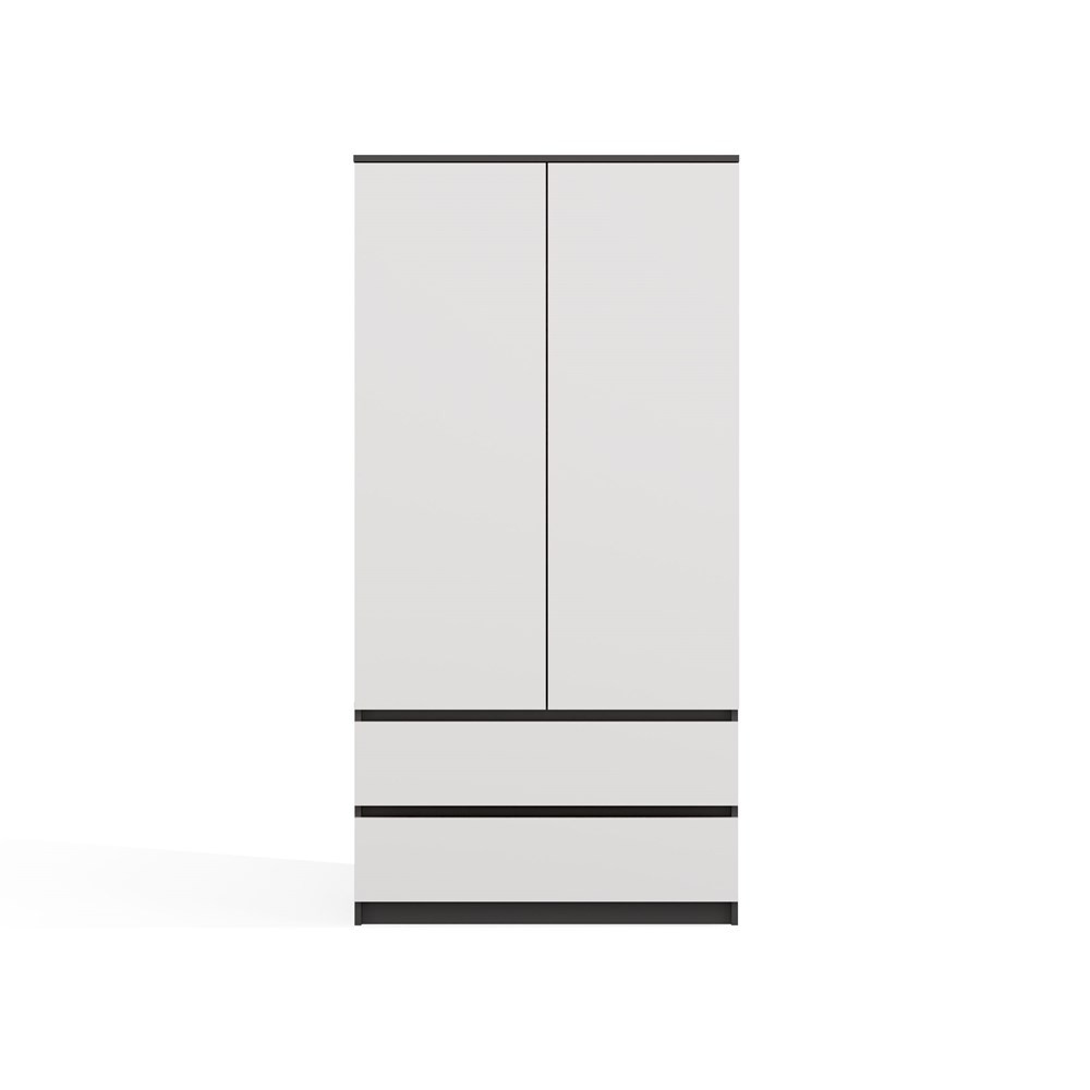 Šatníková skriňa Musecalo 1 (antracit + biela)
