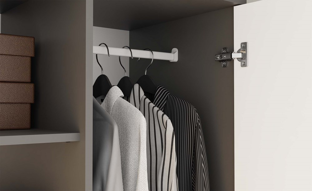 Šatníková skriňa Musecalo 1 (antracit + biela)