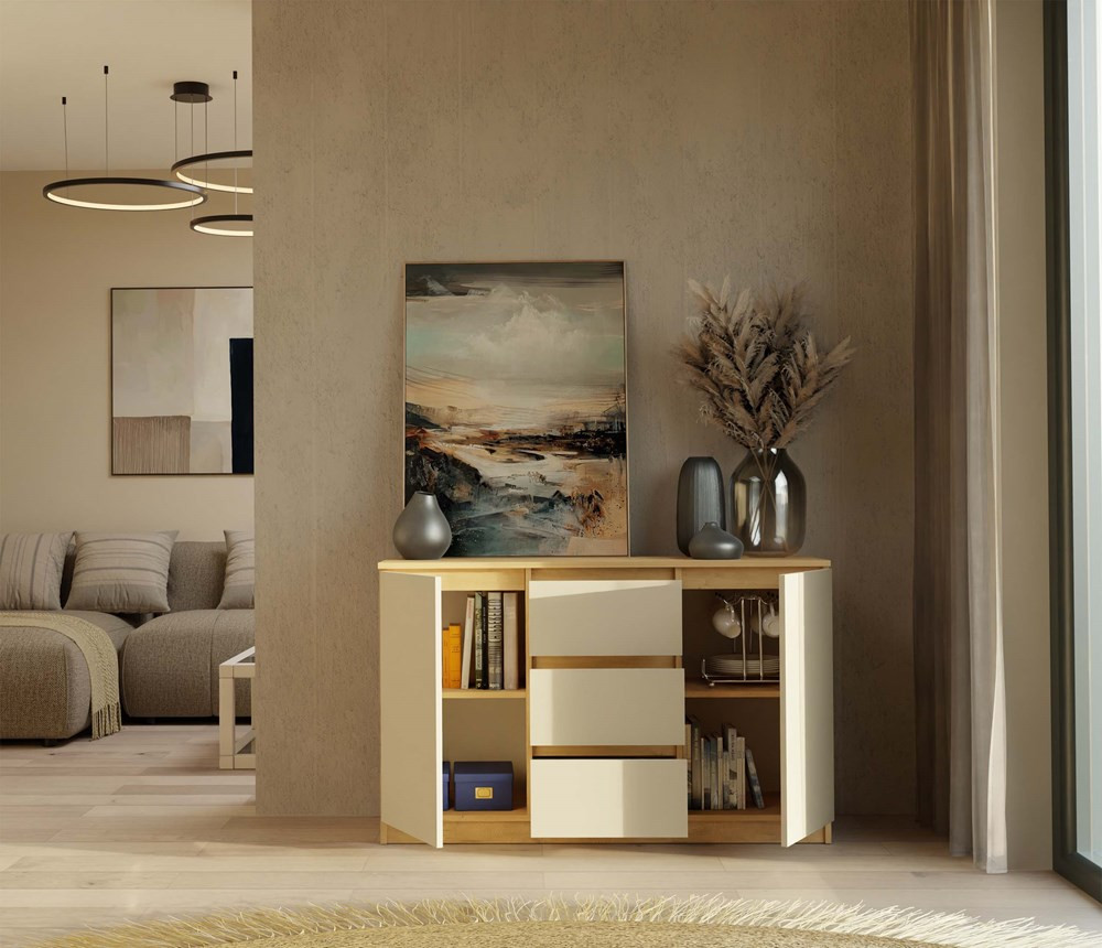 Komoda Musecalo 11 (dub artisan + kašmír)