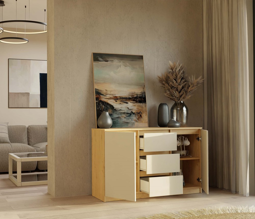 Komoda Musecalo 11 (dub artisan + kašmír)