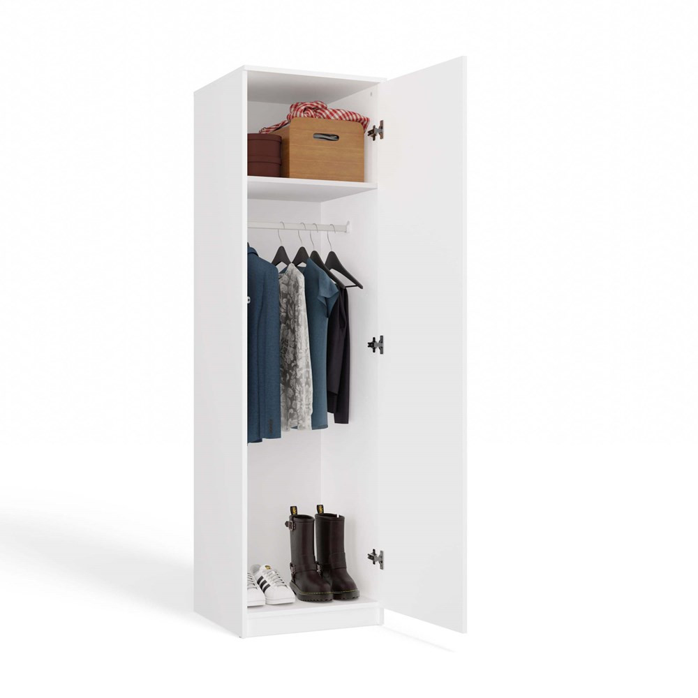 Šatníková skriňa Musecalo 2 (biela) (so zrkadlom)