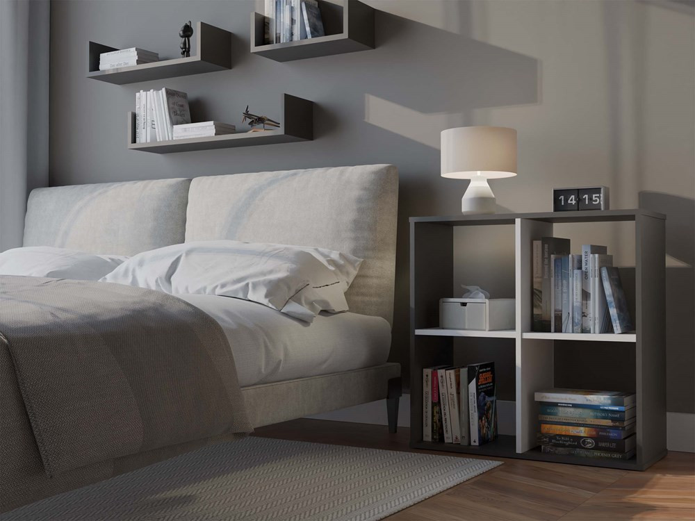 Regál Metros 2 (antracit + biela)