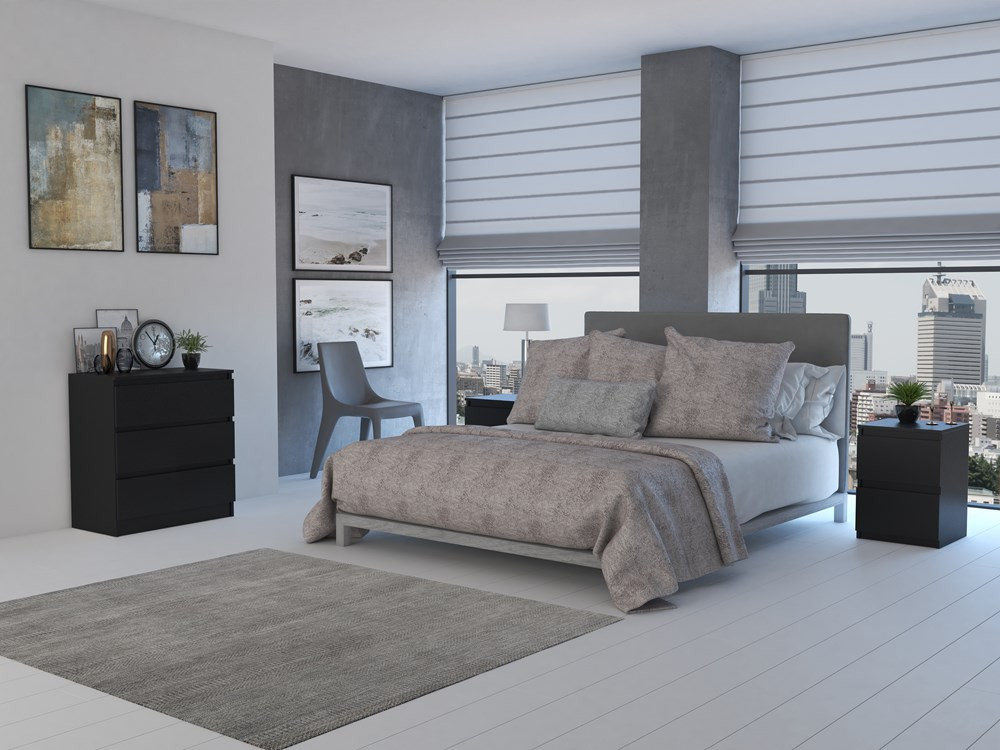 Nočný stolík Musecalo 2 (čierna)