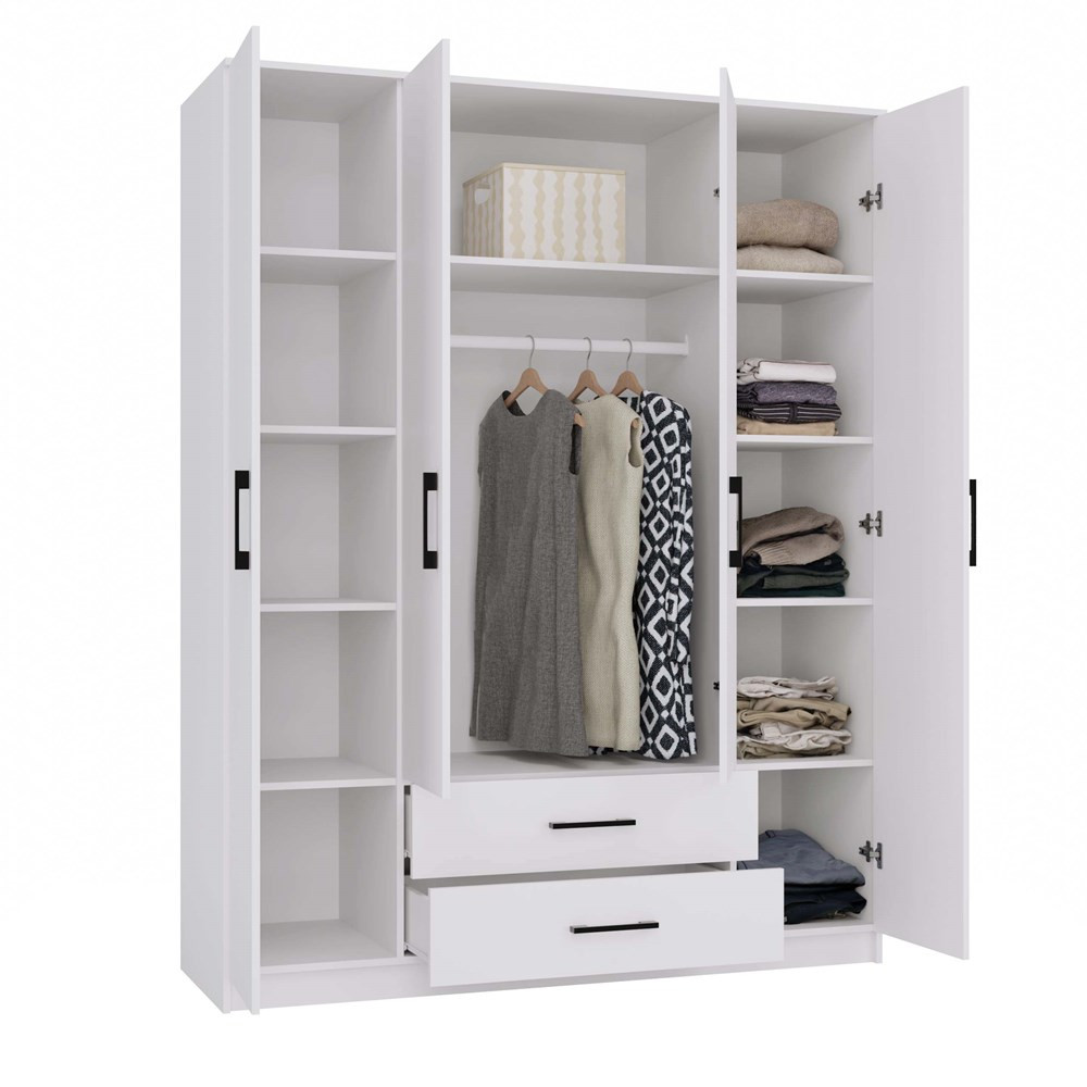 Šatníková skriňa Rigidez 3 (biela)