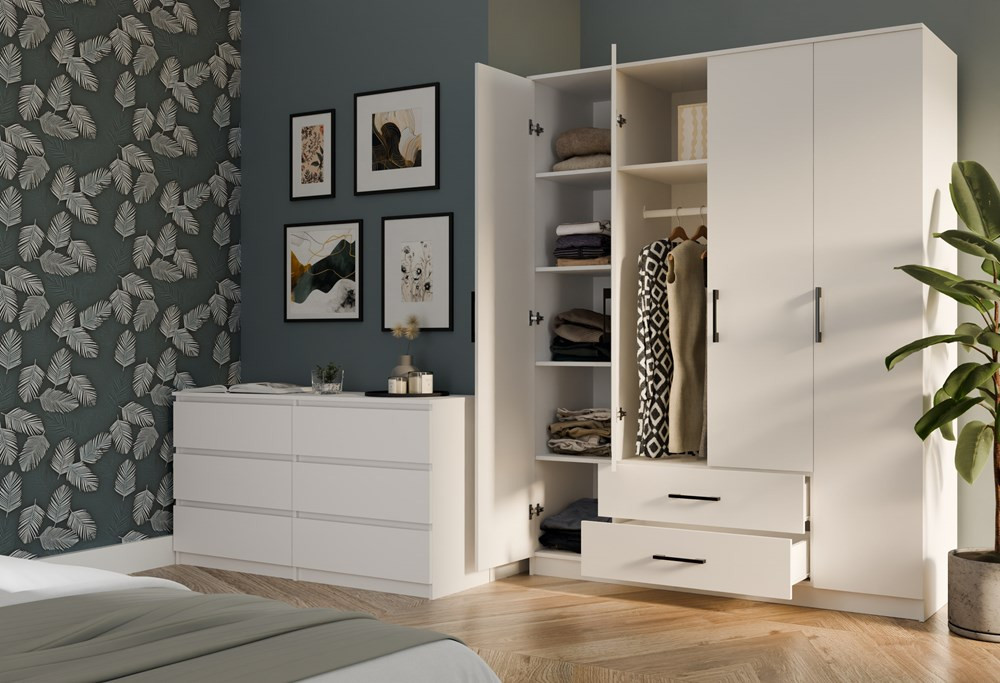 Šatníková skriňa Rigidez 3 (biela)