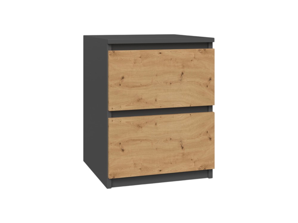 Nočný stolík Musecalo 3 (antracit + dub artisan)