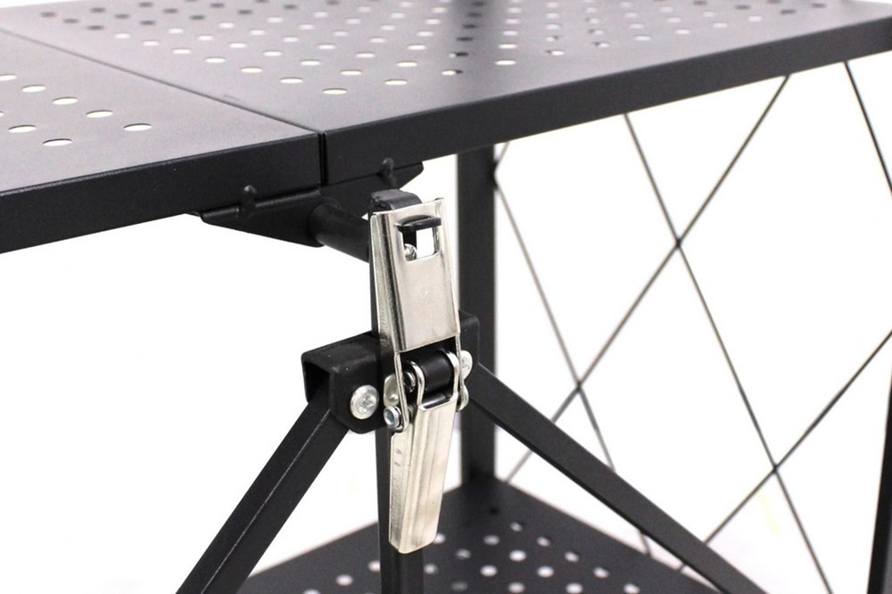 Kuchynský regál na kolieskach Ricos 3 (čierna)