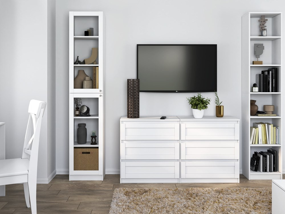 Vitrína Preposso 1 (biela)