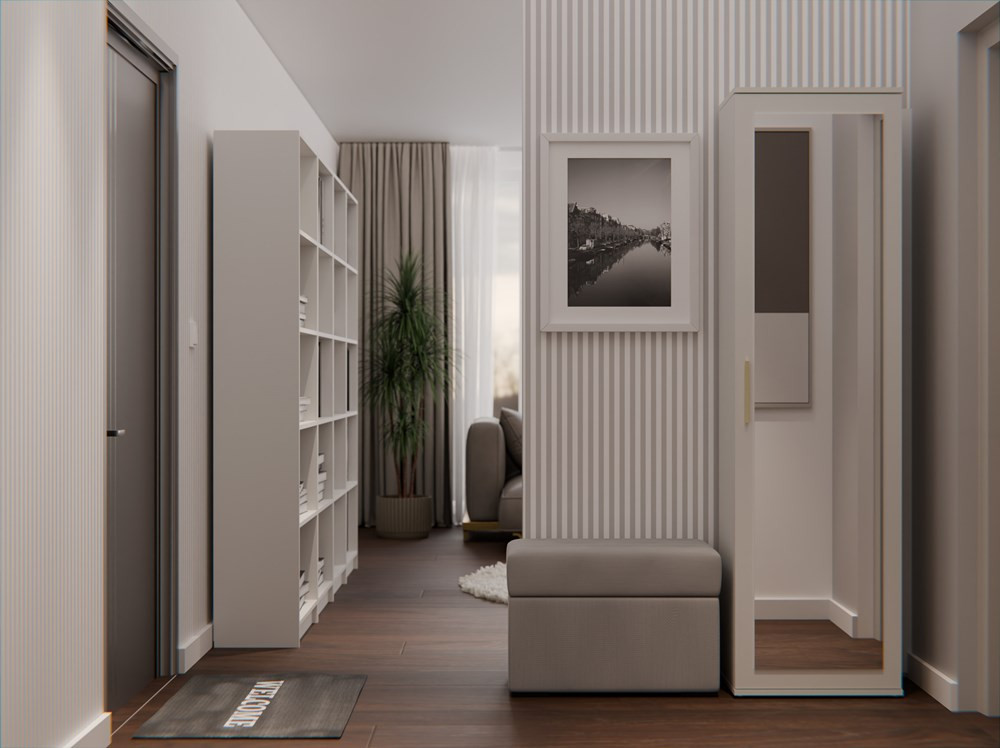 Šatníková skriňa Dialogos 1 (kašmír) (so zrkadlom)