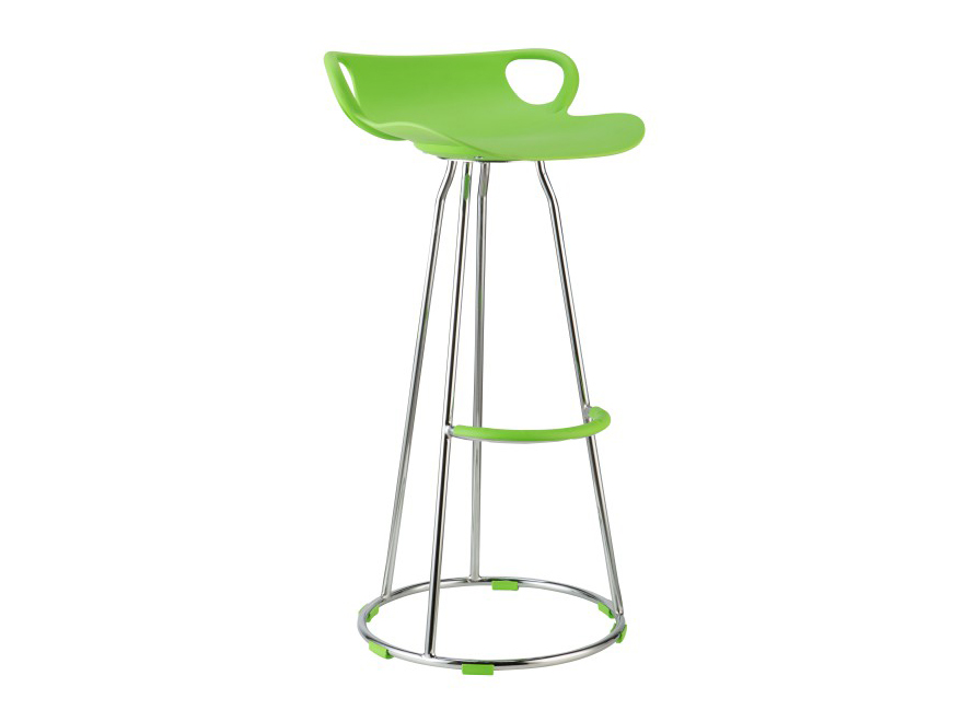 Barová stolička Gladi (zelená + chróm)