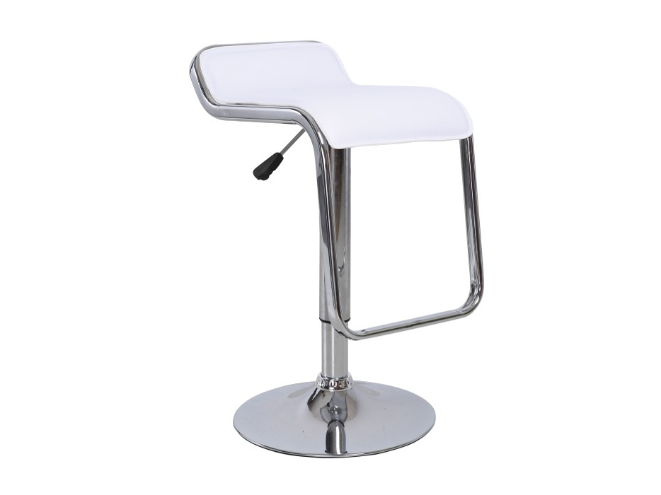 Barová stolička Ilana (biela + chróm)