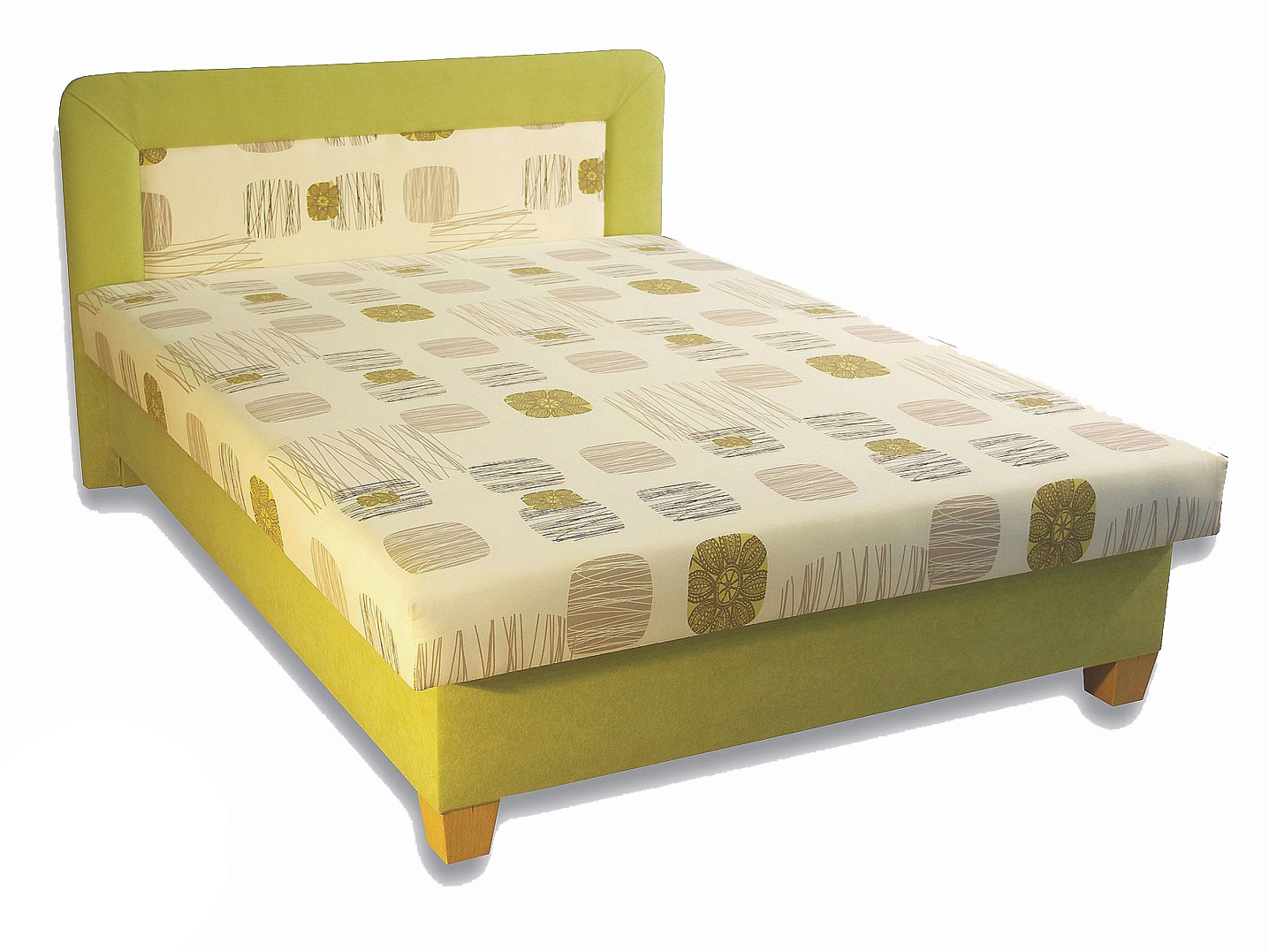 Manželská posteľ 140 cm Perla (s penovými matracmi)