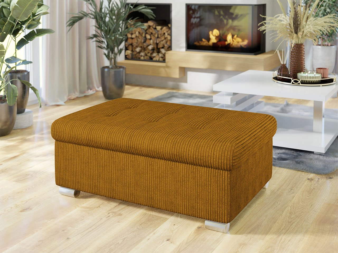 Taburetka Toneda veľká (horčicová) 