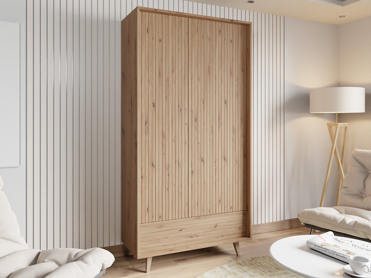 Šatníková skriňa Treksona 2D1SZ (dub artisan)