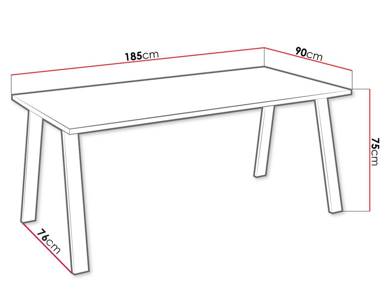 Jedálenský stôl Klauda 185x90 (dub artisan) *bazár