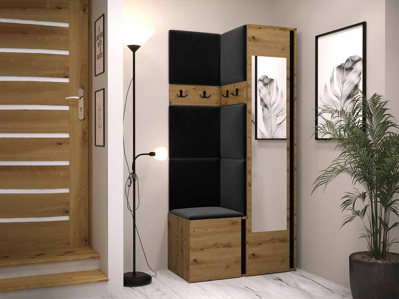 Predsieň Tovenaz XXV (dub artisan + čierna)