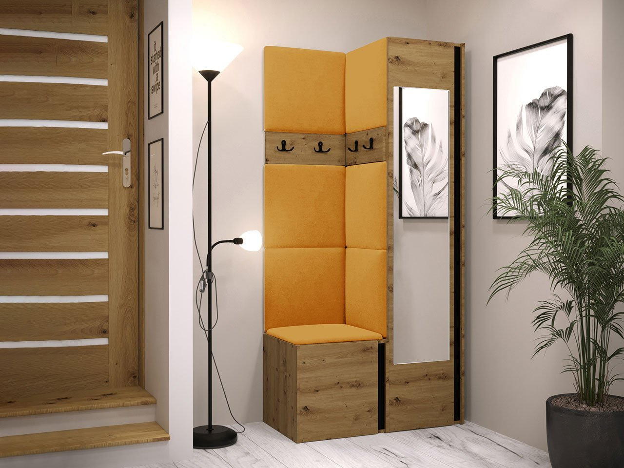 Predsieň Tovenaz XXV (dub artisan + čierna)