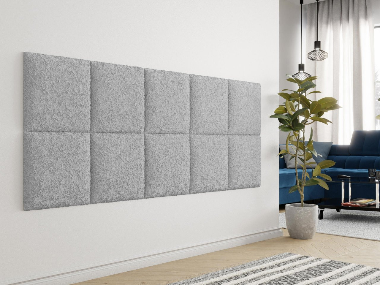 Čalúnený panel Paggy 42x42 (sivá)