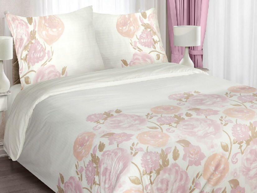 Posteľná bielizeň 200x220 cm Rosa (ružová) (komplet s obliečkami na vankúše)