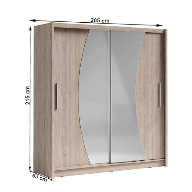 Šatníková skriňa Billix Typ 2 (dub sonoma)