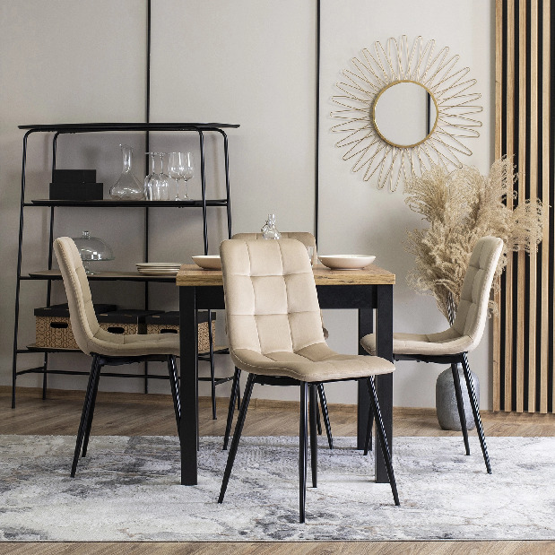 Jedálenská stolička Permite (béžová) 