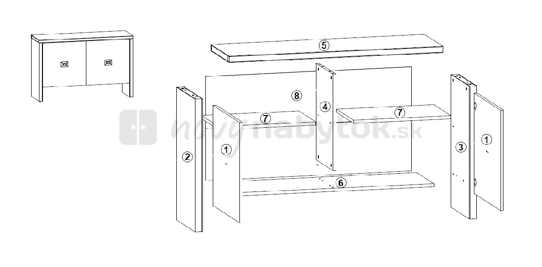 Skrinka BRW Maestica SFK2D_8_12