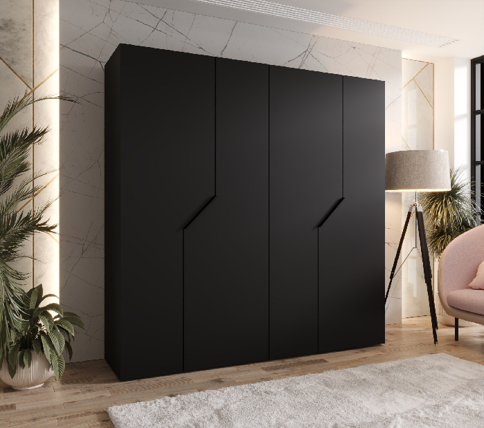 Šatníková skriňa Alaris 1 200 (čierna)