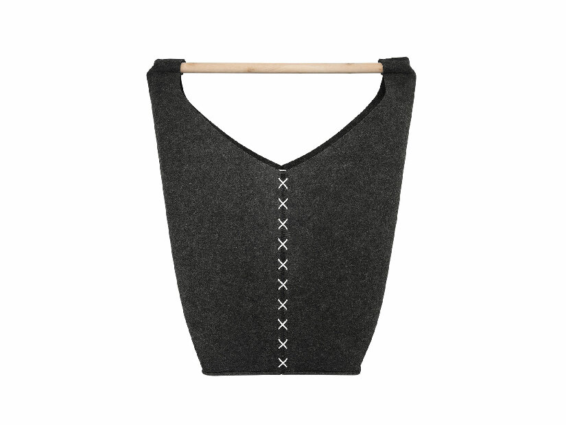 Set 3 ks. textilných košov KIANDRA (plsť) (sivá)