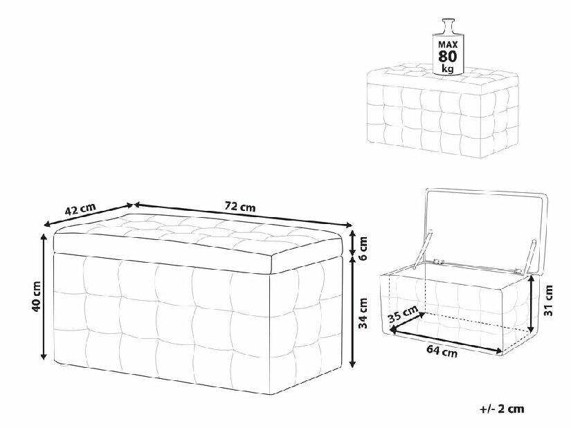 Taburetka Migan (čierna)