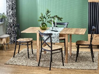 Rozkladací jedálenský stôl 80-160 cm Gampa (dub craft) (pre 4 6 osôb)