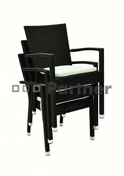 Záhradné kreslo Napoli (hnedá) (um. Ratan) *vankúše ZADARMO