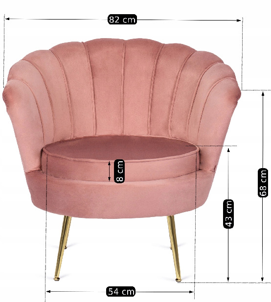 Kreslo Acuerdo (ružová) 