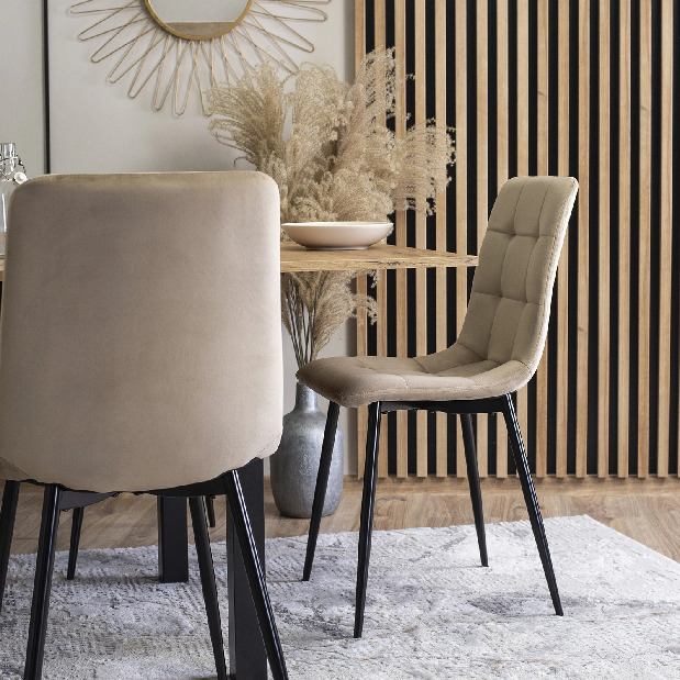 Jedálenská stolička Permite (béžová) 