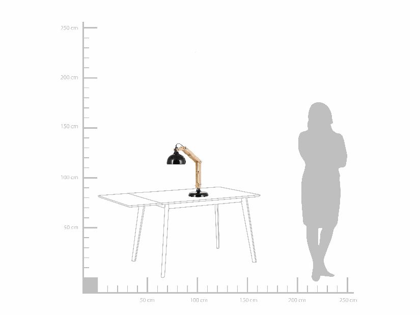 Stolová lampa Saldivo (čierna)
