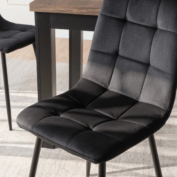 Jedálenská stolička Permite (čierna) 