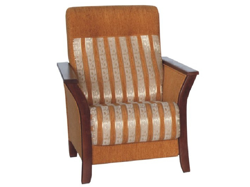 Kreslo Tomas 1F béžová + orech tmavý