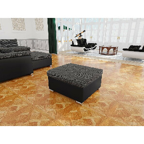 Taburetka malá Torrie (čierna + sivá)